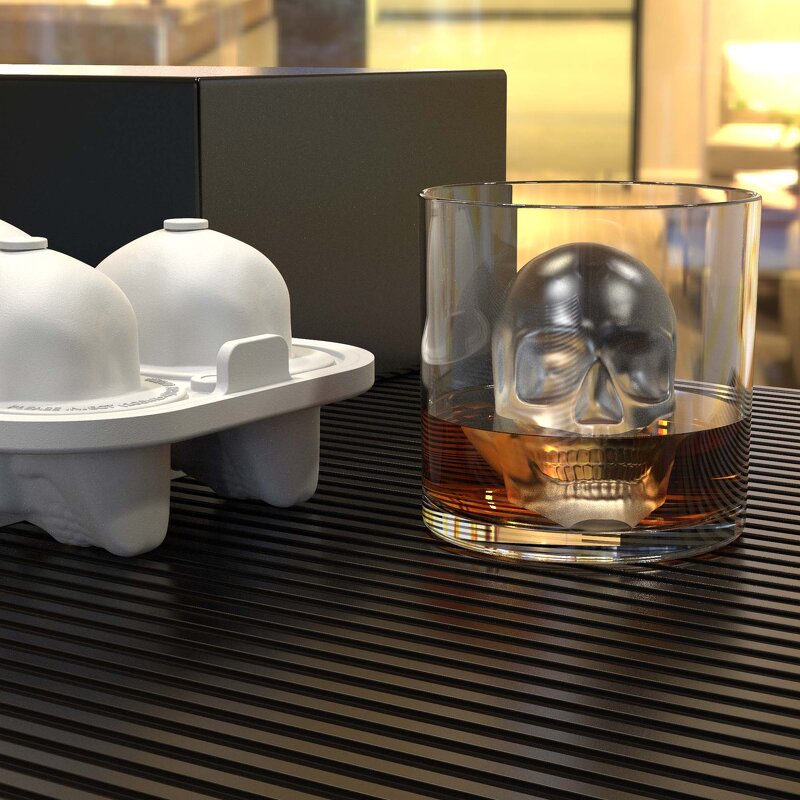 3D Skull Silicone Resin Mold Manufacturer - Flexible Ice Cube Jello Epoxy Tray Chocolate Candle Tool