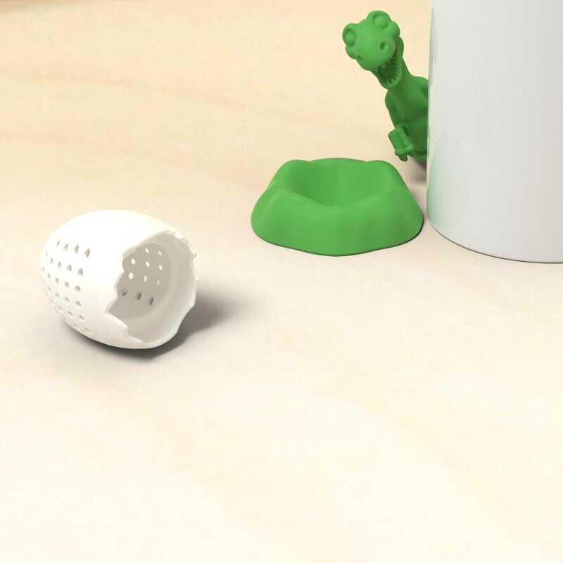 Silicone Tea Infuser Manufacturer - Cute Baby Dinosaur Loose Leaf Tea Egg Strainer Ball Filter