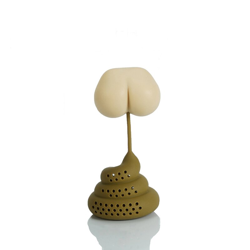Silicone Tea Infuser Manufacturer - Funny Stool Shape Loose Leaf Tea Egg Strainer Ball Filter