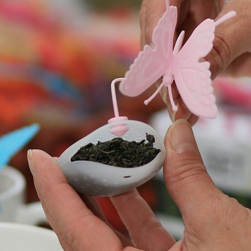 Silicone Tea Infuser Manufacturer - BT05 Food Grade Butterfly Shape Loose-leaf Tea Filter Diffuser