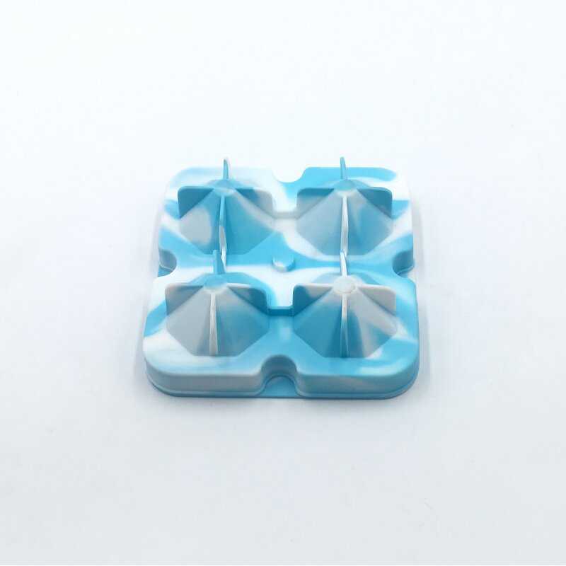 3D Diamond Ice Cube Tray Manufacturer - DM06 4 Cavities Big Whiskey Beer Food Grade Silicone Mold