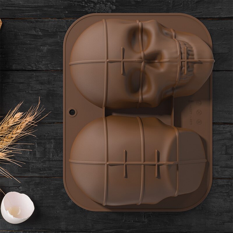 3D Silicone Skull Cake Pan Manufacturer - Customize New Improved Candy Gelatin Cakelet Mold