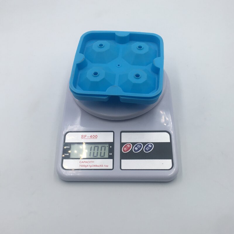 3D Diamond Ice Cube Tray Manufacturer - DM06 4 Cavities Big Whiskey Beer Food Grade Silicone Mold