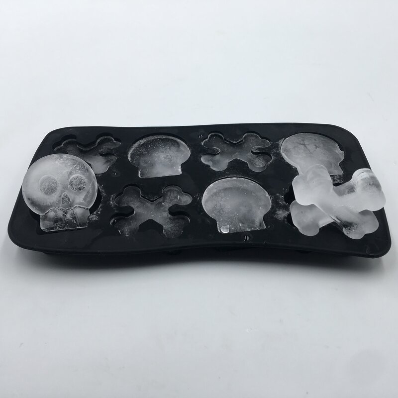 Skull Rib Silicone Ice Tray Manufacturer - CS06 Bestseller Slow Melting Large Clear Ice Ball Maker