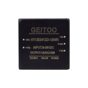 YUCOO Isolated Converter - 24V to 12V 1250mA 15W Step Down Module