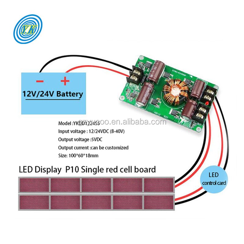 Bare Board Converter - 12V/24V to 5V 10A Buck for LED Display