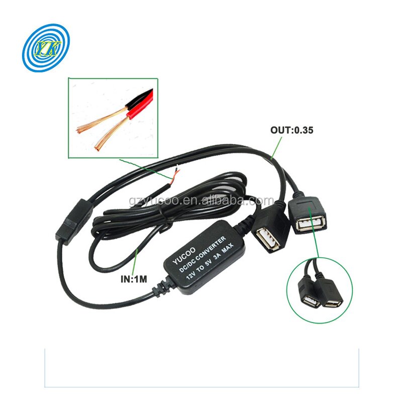 Micro USB Converter - 12V to 5V 3A Step Down for Car Power Supply