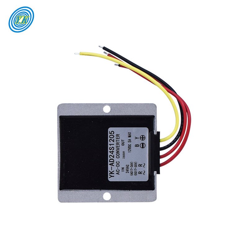 AC DC Converter - 24Vac to 12Vdc 5A Step-down Customizable Port Cable