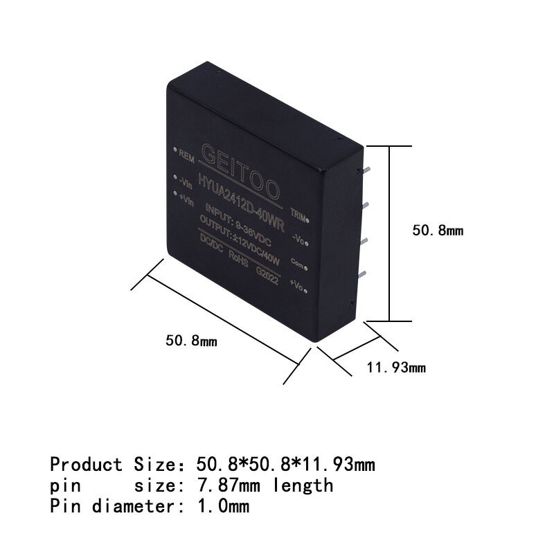 DC Power Module - 24VDC/48VDC Input 12VDC/15VDC/24VDC Output Buck