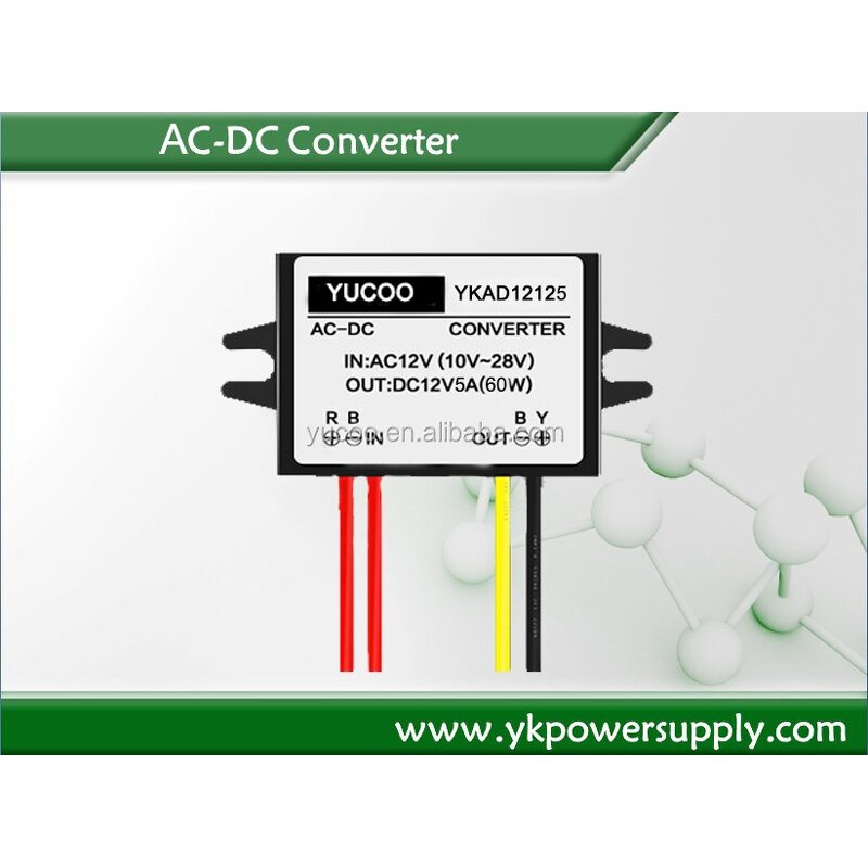 YUCOO AC DC Converter - 12v to 5v 3a Buck OEM&ODM Customizable Plug