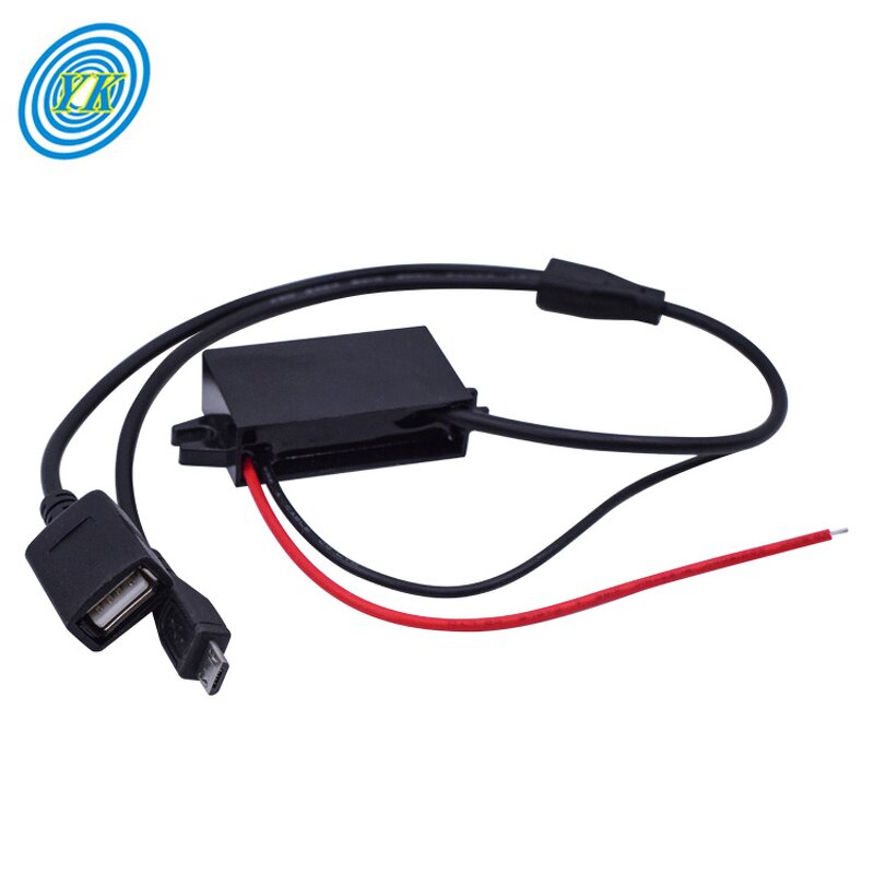 USB DC Converter - 12V/24V to 5V 3A Customizable Step Down Buck