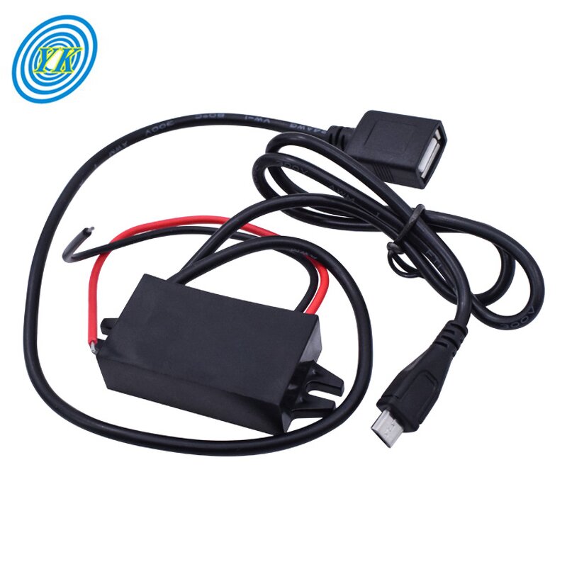 USB DC Converter - 12V/24V to 5V 3A Customizable Step Down Buck