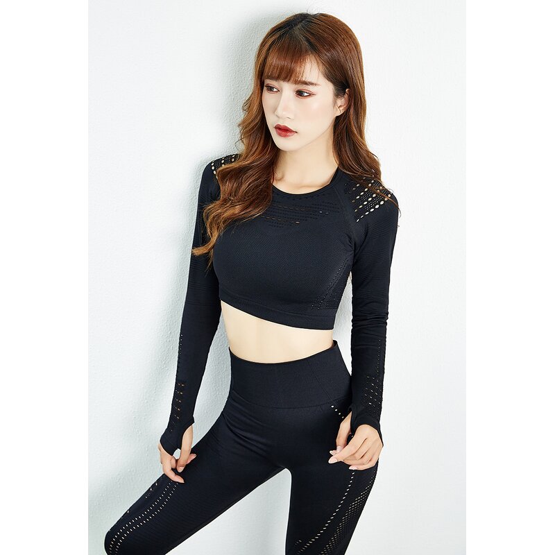 Gym Sportswear Manufacturer - Hollow Breathable Quick Dry Exposed Navel