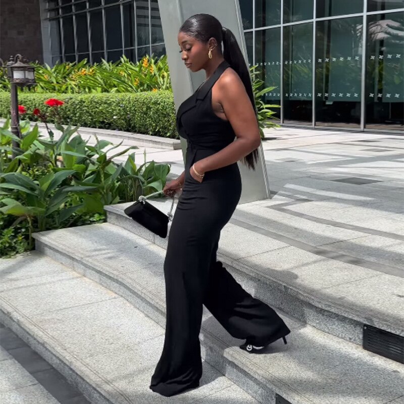 Jumpsuit Manufacturer - Backless High Waist with Pocket for Summer