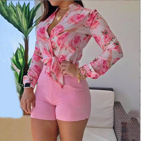 Women's Casual Set Manufacturer - Light Cooked Digital Printed Shirt & Shorts