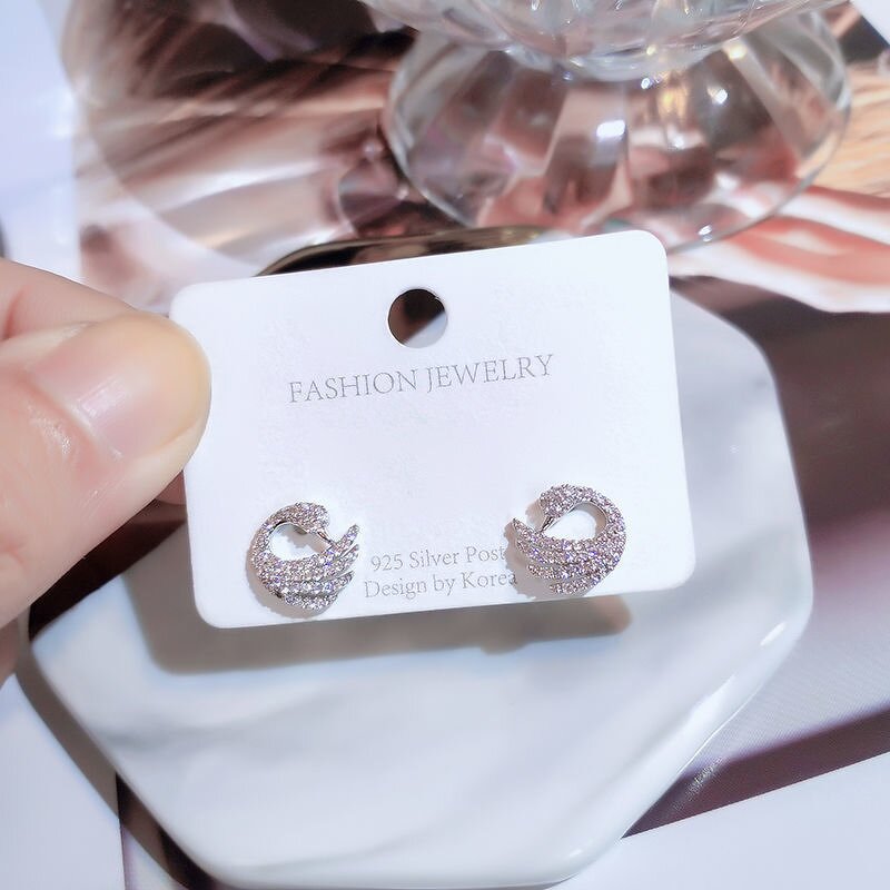 Earrings Manufacturer - Exquisite Little Swan Simple Fashionable Elegant