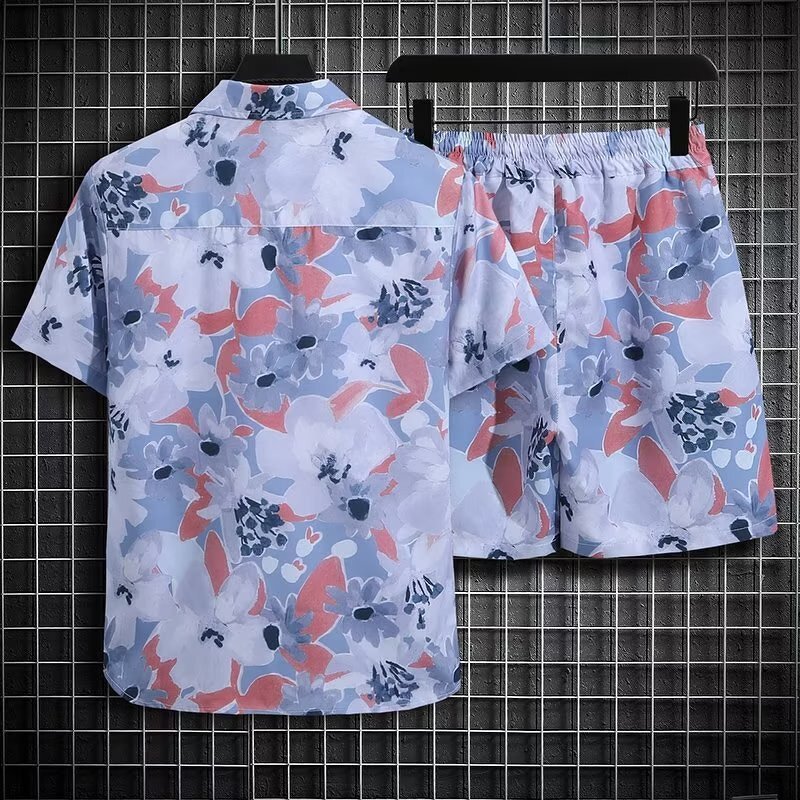 Men's Sports Set Manufacturer - Summer Loose Shirt Short Sleeve Minimalist
