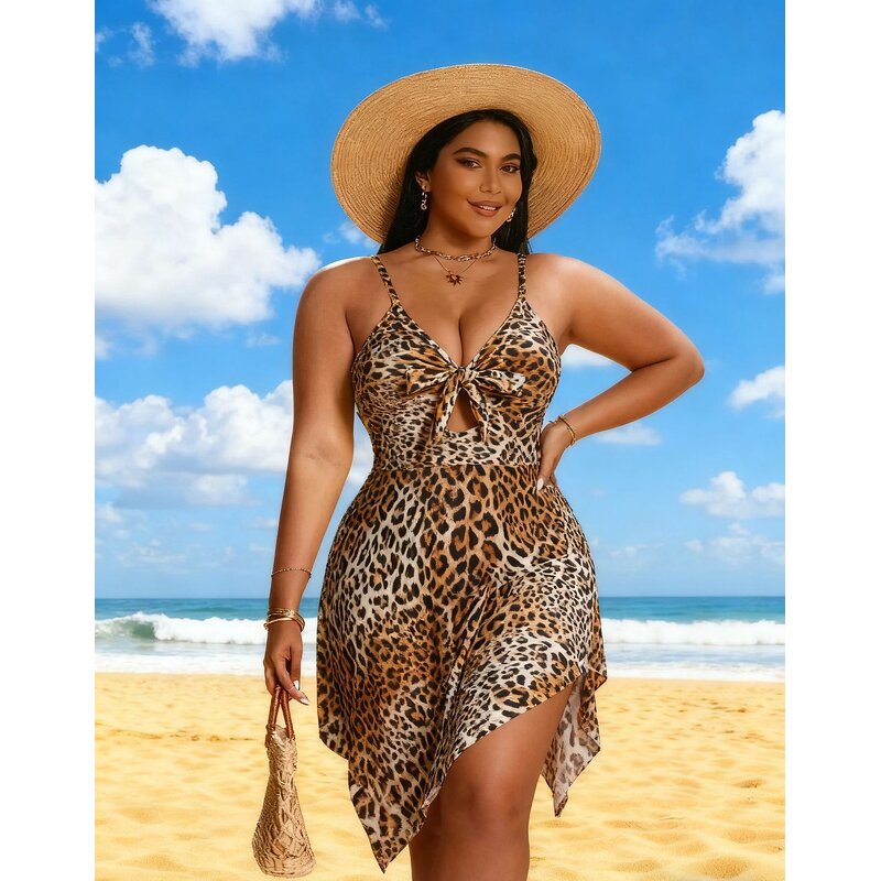 Swimsuit Manufacturer - Leopard Print One Piece Plus Size