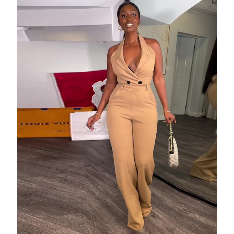 Jumpsuit Manufacturer - Backless High Waist with Pocket for Summer