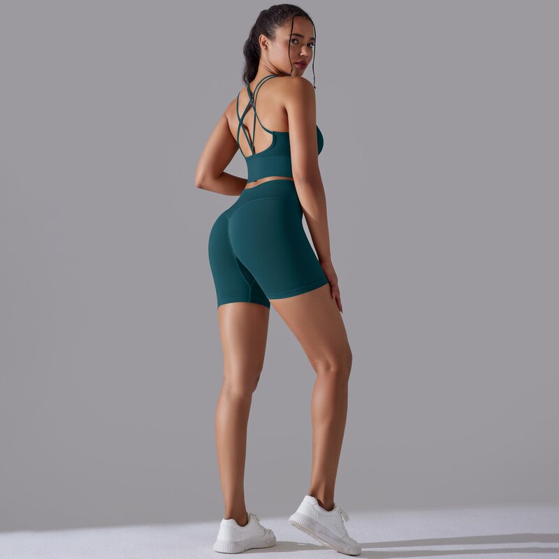 Yoga Set Manufacturer - Seamless Knitting Beautiful Back Close-fitting