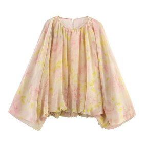 Women's Blouse Manufacturer - Vintage Long Sleeve O Neck Casual in XL Size