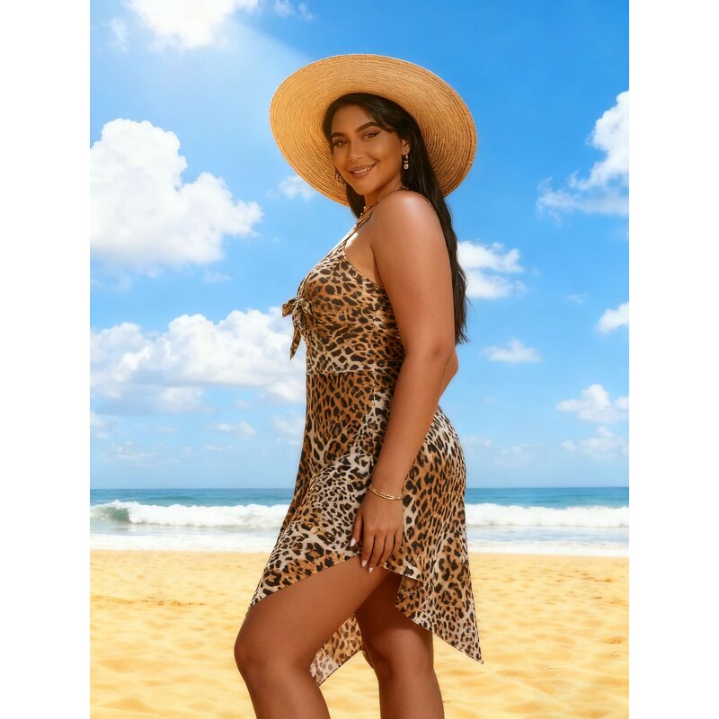 Swimsuit Manufacturer - Leopard Print One Piece Plus Size