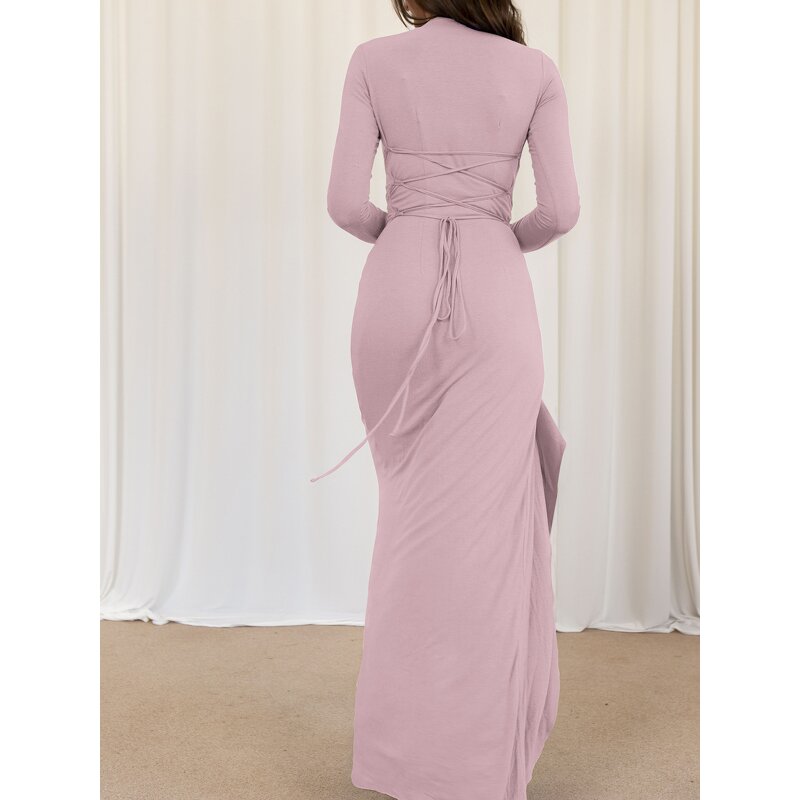 Bodycon Dress Manufacturer - Long Sleeve Solid Color for Fall Winter