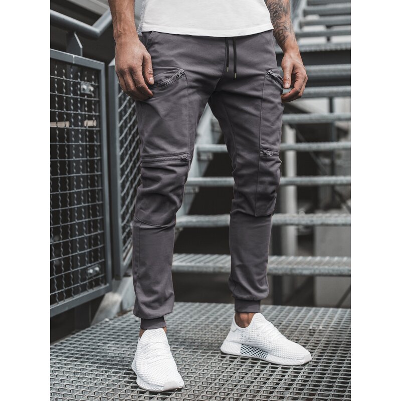 Men's Casual Pants Manufacturer - Small Leg Multiple Pockets Workwear