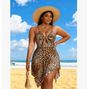 Swimsuit Manufacturer - Leopard Print One Piece Plus Size