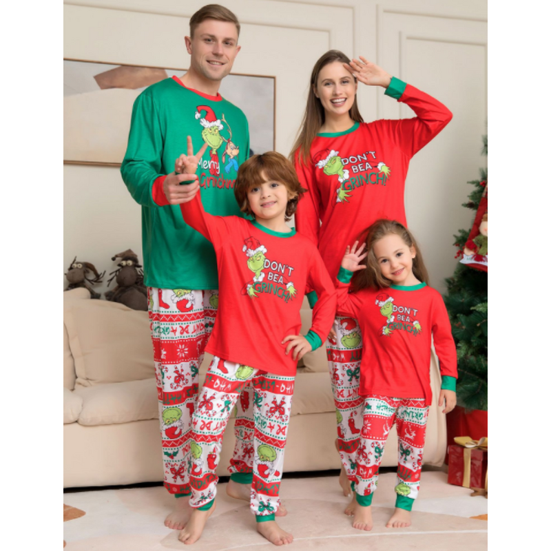 Christmas Pajamas Set Manufacturer - Family Two Piece Long Sleeve Drawstring
