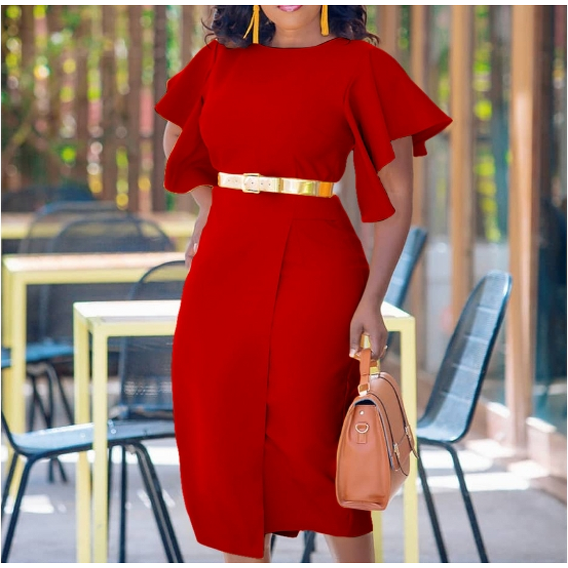 Dress Manufacturer - Lotus Edge Wrapped Hip Elegant for Summer