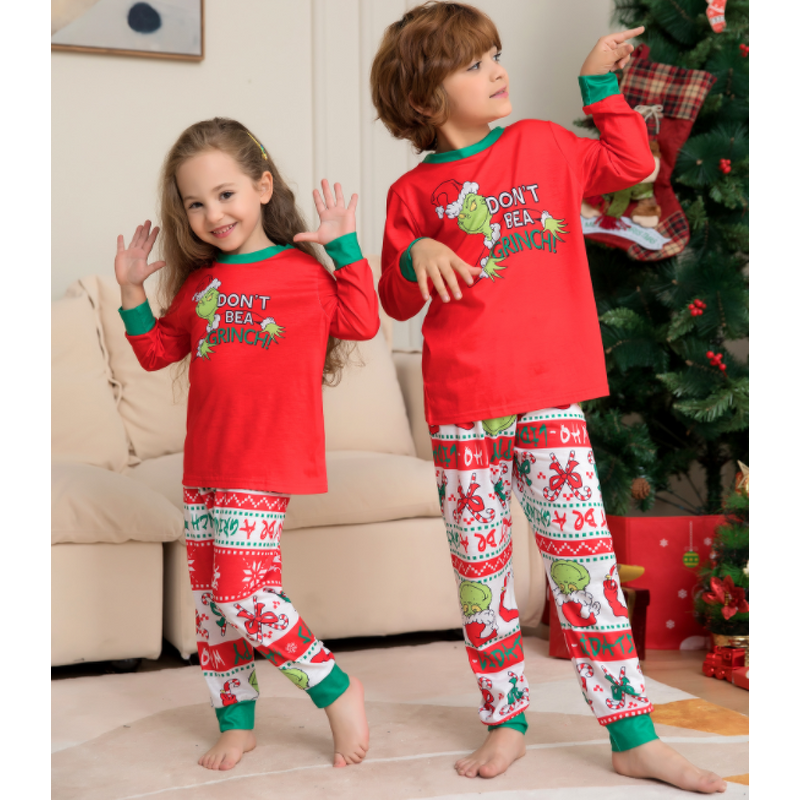 Christmas Pajamas Set Manufacturer - Family Two Piece Long Sleeve Drawstring