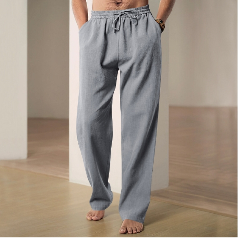 Men's Casual Pants Manufacturer - Wide Leg Thin Cotton Linen for Spring Summer