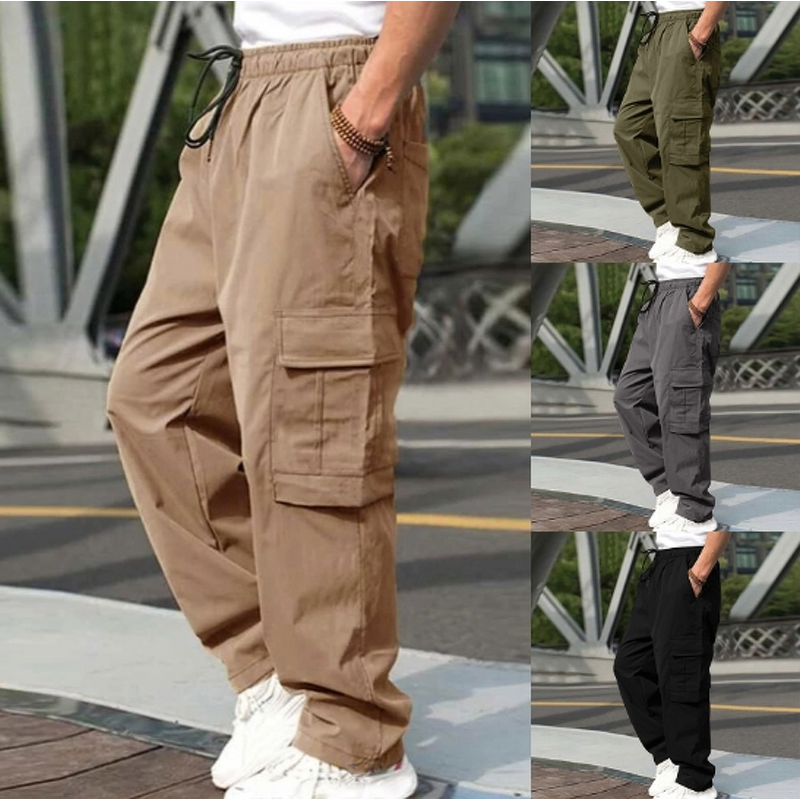 Men's Casual Pants Manufacturer - Loose Straight Workwear with Pocket
