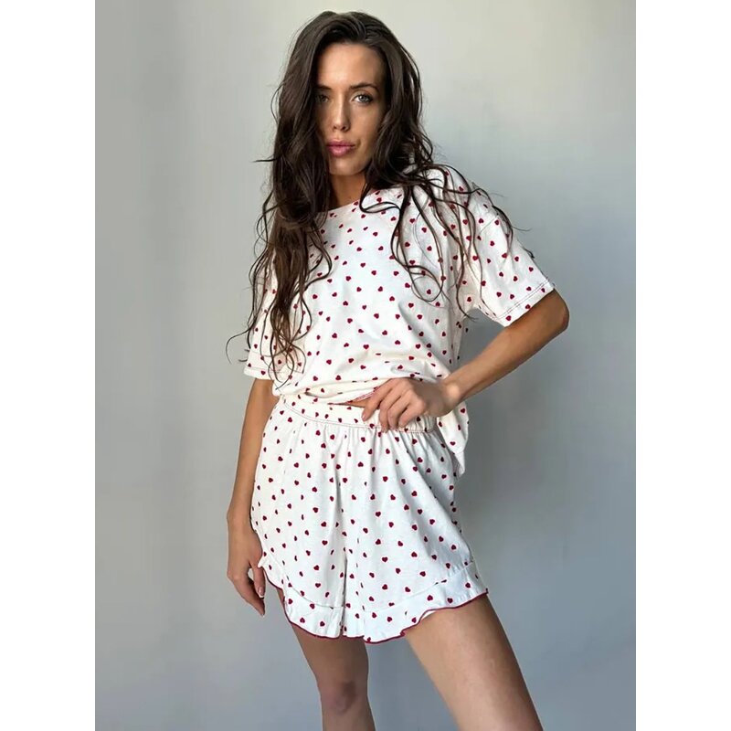 Pajamas Set Manufacturer - Zebra Print Short Sleeve Loose Two Piece