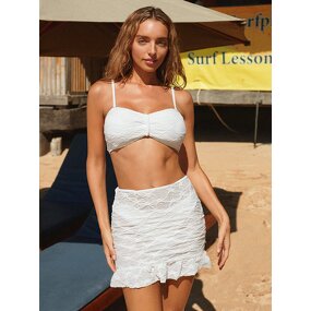 Swimwear Set Manufacturer - Solid Color Bikini Three Pieces