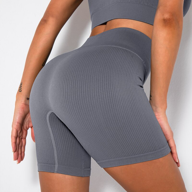 Fitness Pants Manufacturer - Seamless Screw Thread High Waist Trisection
