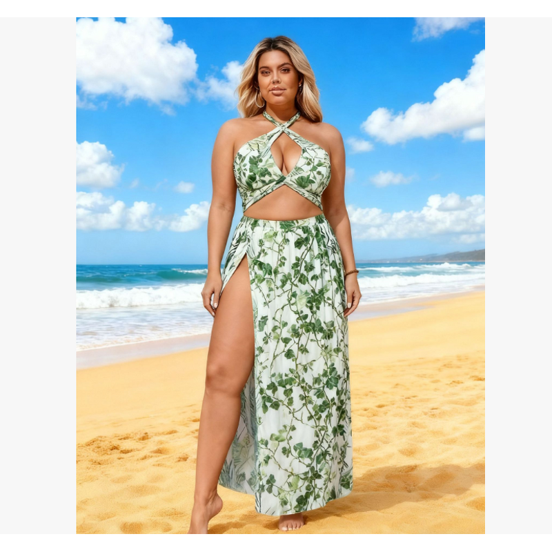Swimsuit Manufacturer - Split Print Plus Size for Women