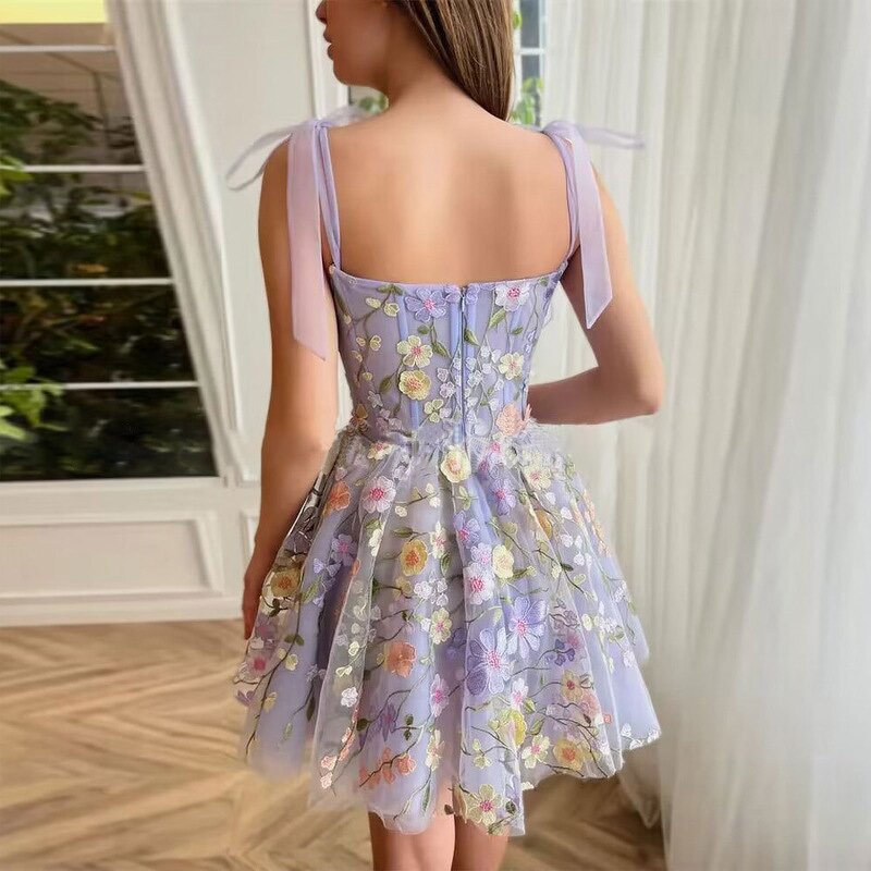 Suspender Dress Manufacturer - 3D Flower Embroidery Bag Buttocks Sexy