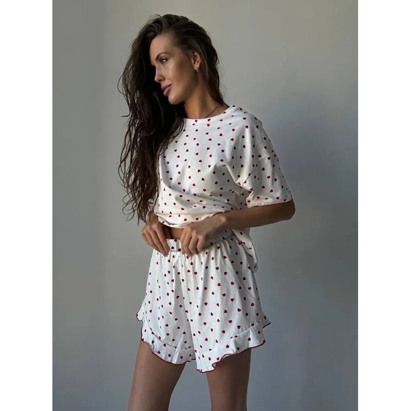 Pajamas Set Manufacturer - Zebra Print Short Sleeve Loose Two Piece