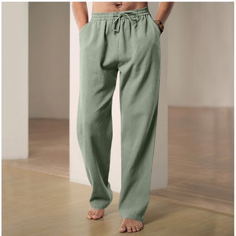 Men's Casual Pants Manufacturer - Wide Leg Thin Cotton Linen for Spring Summer