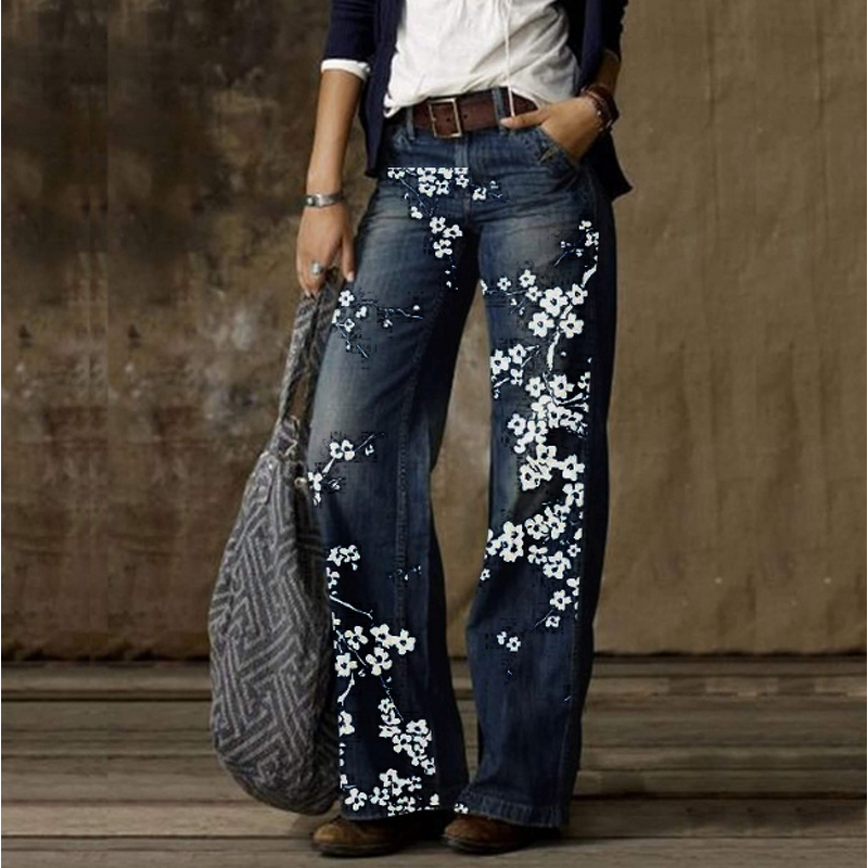Jeans Manufacturer - Retro Casual Straight Leg Wide Leg