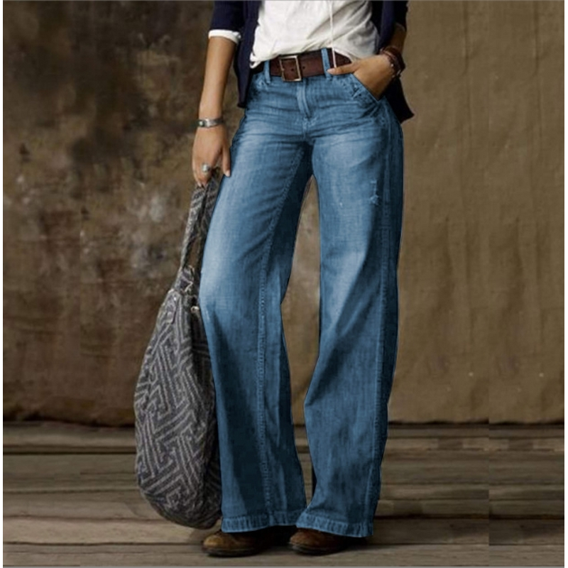 Jeans Manufacturer - Retro Casual Straight Leg Wide Leg