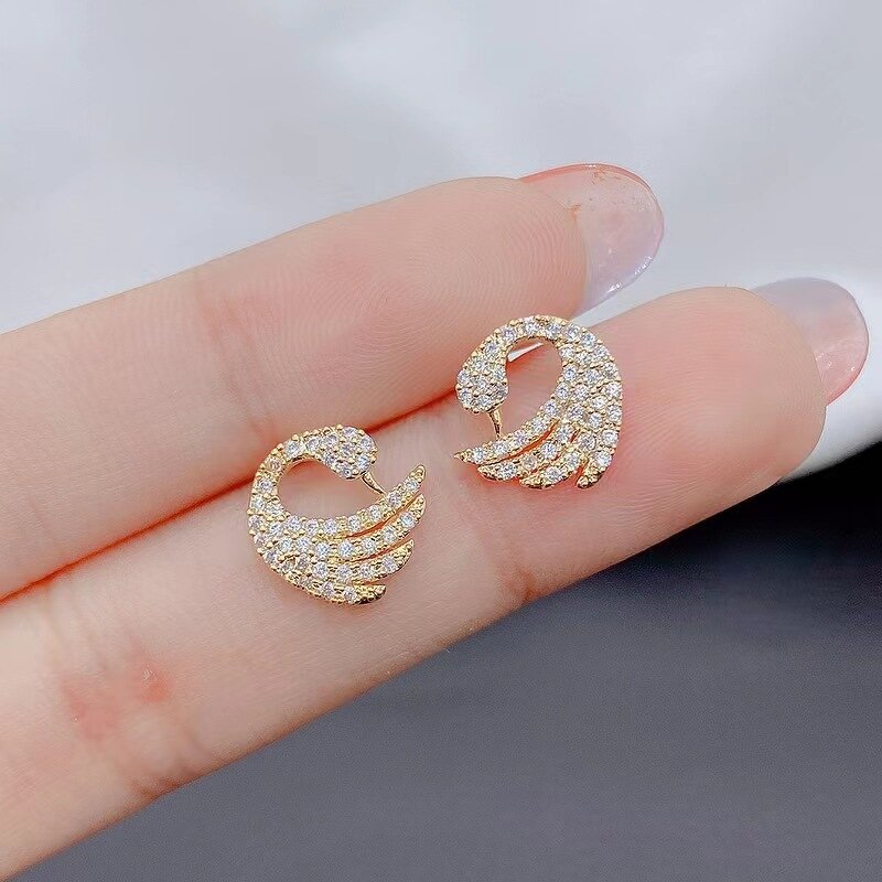 Earrings Manufacturer - Exquisite Little Swan Simple Fashionable Elegant