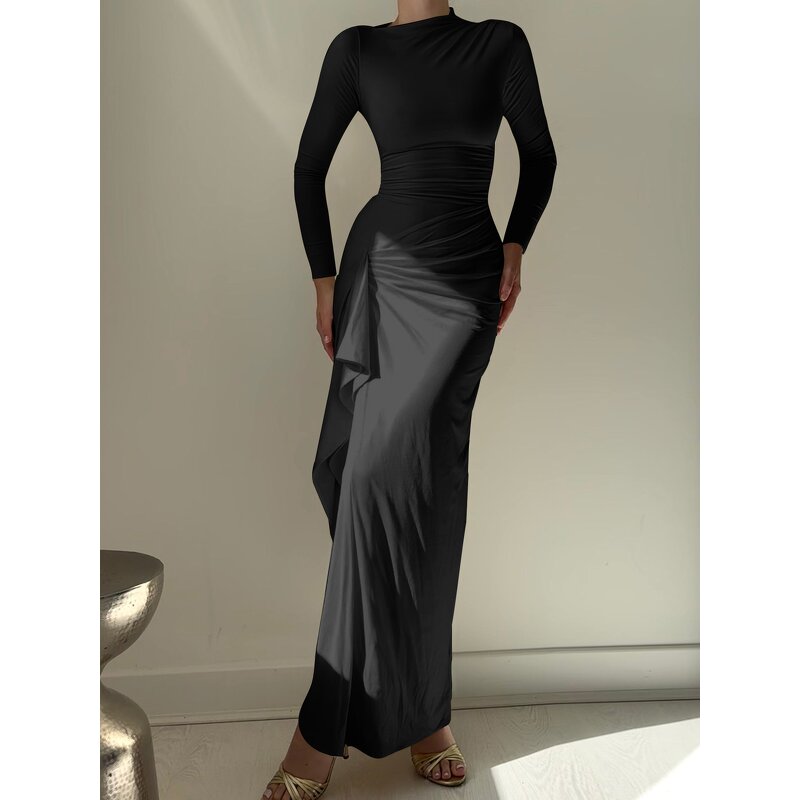 Bodycon Dress Manufacturer - Long Sleeve Solid Color for Fall Winter