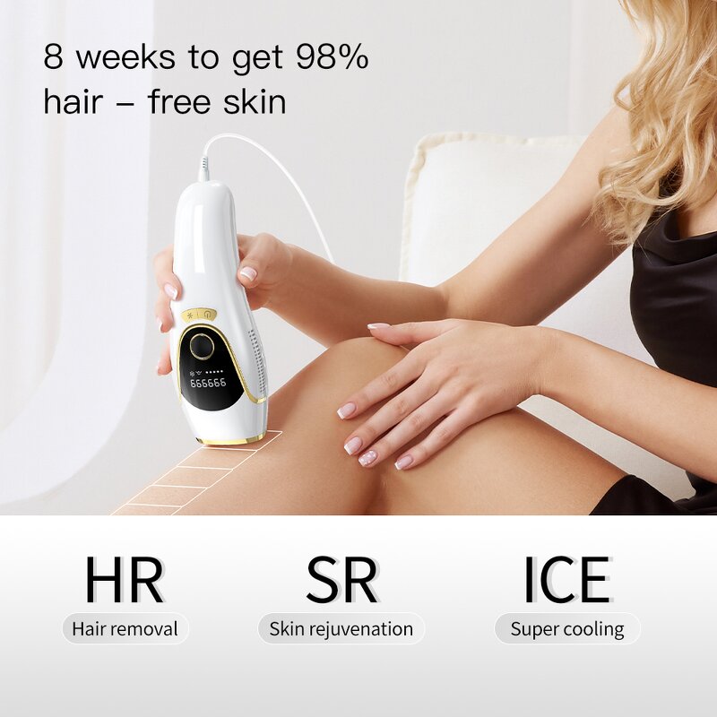 IPL Hair Removal Device Manufacturer - 999999 Flashes Handle Portable Ice Cooling