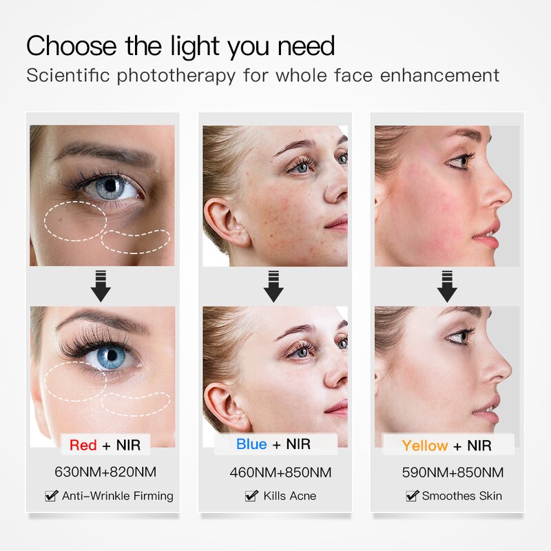 LED Face Mask Manufacturer - Near Infrared 4 Colors 630nm 850nm