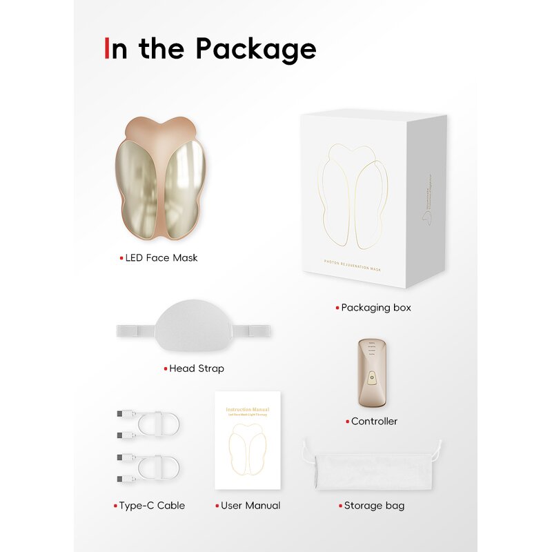 LED Face Mask Manufacturer - Full Face Anti Aging Hard Case Red Light Therapy