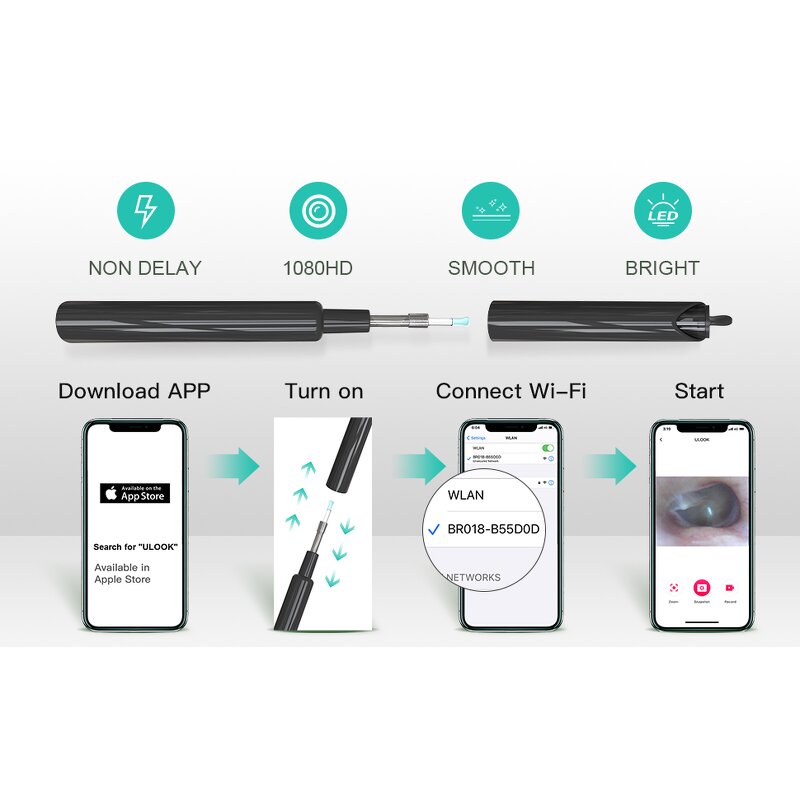 Ear Wax Removal Endoscope Manufacturer - 1080P Wireless WIFI with Camera