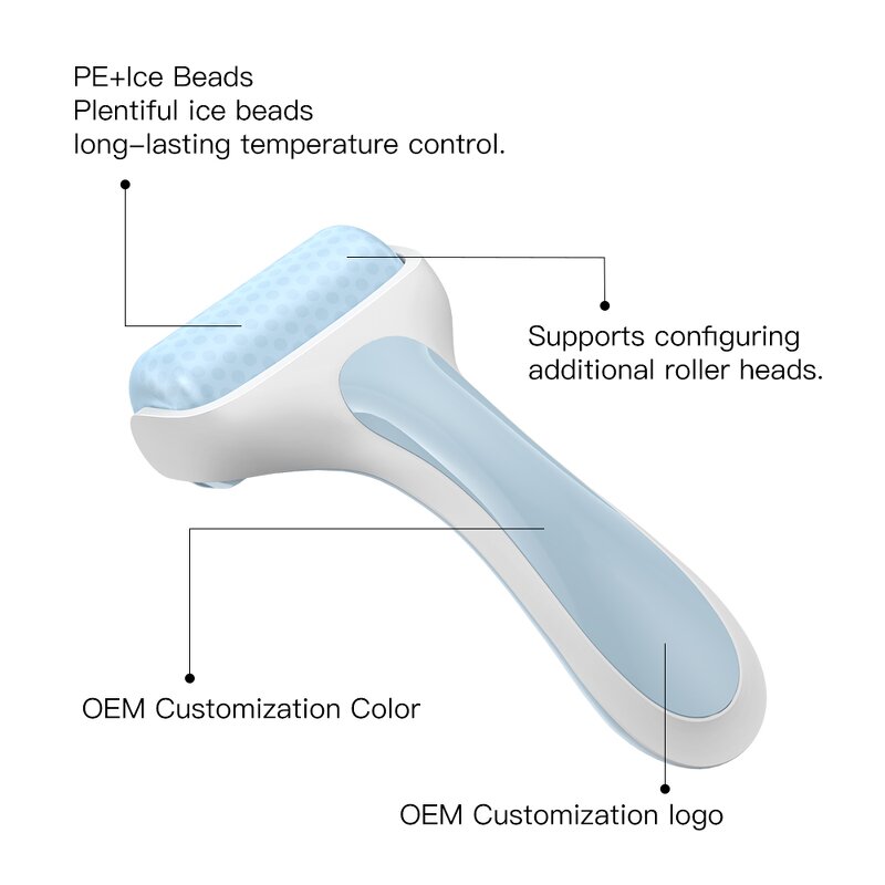 Ice Massage Roller Manufacturer - for Face and Body Skin Cooling Grey Blue